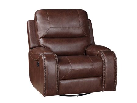 Keily Manual Swivel Glider Recliner, Brown Online Sale