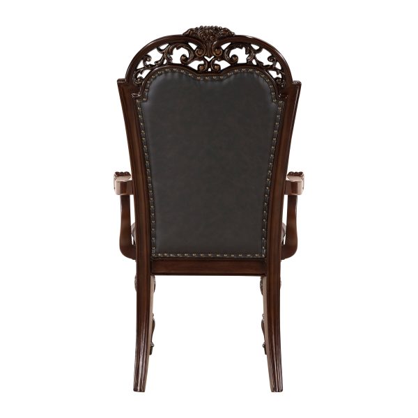 Adelina Cherry Dining Arm Chair, Set of 2 For Sale