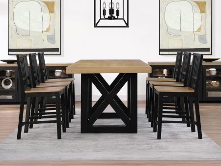 Magnolia 5-Piece 80-96-inch Black Counter Table Dining Set Online