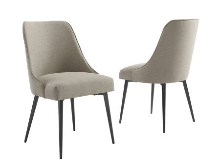 Olson Side Chair, Khaki, Set of 2 For Sale