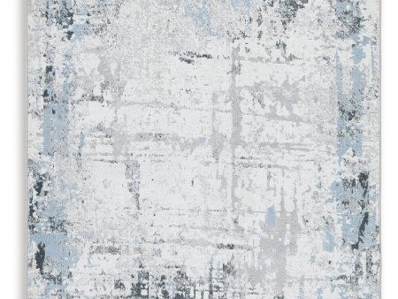 Emertonly Blue White Gray Large Rug Discount