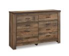 Trinell Queen Poster Bed with Dresser in Brown on Sale