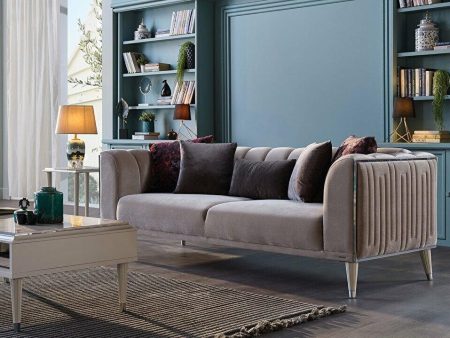 Gravita Deren Beige Loveseat Online