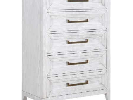 Marielle 5-drawer Bedroom Chest Distressed White Online now