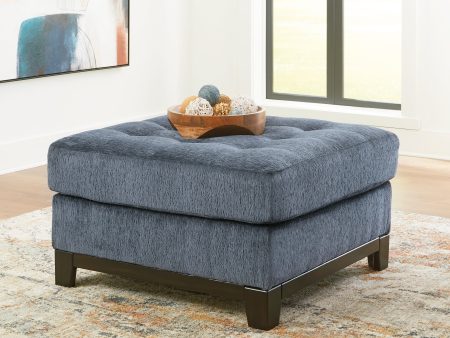 Maxon Place Navy Oversized Accent Ottoman Sale