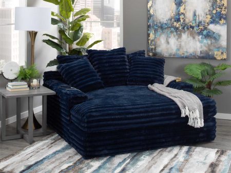 Edna Navy Oversized Chaise Lounge Cheap