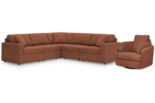 Modmax Spice 5-Piece Sectional and Swivel Glider Recliner Hot on Sale