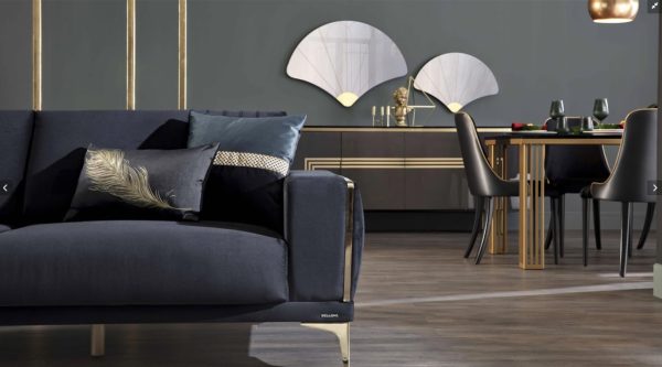 Carlino Napoly Black Loveseat Fashion