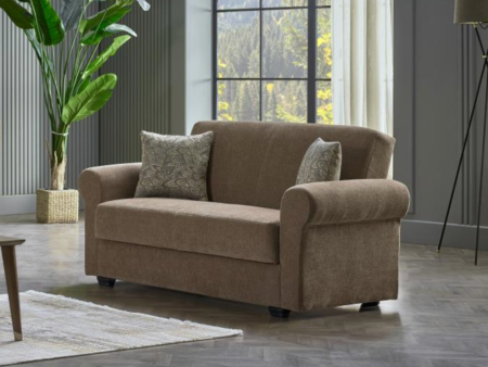 Elita Koopsi Brown Loveseat on Sale