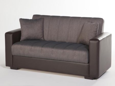 Sidney Bolzoni Brown Loveseat Online Sale