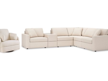 Modmax Oyster 6-Piece Sectional and Swivel Glider Recliner Online Hot Sale