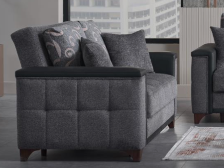 Charlotte Beatto Anthracite Loveseat Supply