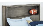 Arnett Gray Full Bookcase Bed Cheap