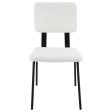 Calla Fabric Upholstered Dining Side Chair White (Set of 2) on Sale