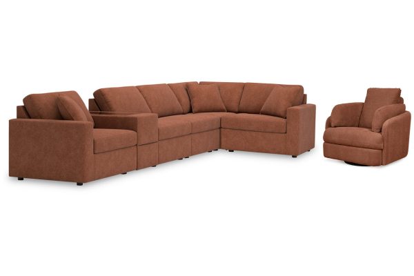 Modmax Spice 6-Piece Sectional and Swivel Glider Recliner For Cheap