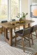 Cabalynn Counter Height Dining Table and 4 Barstools in Light Brown Discount