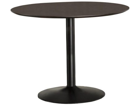 Cora Walnut Black Round Dining Table Online Sale