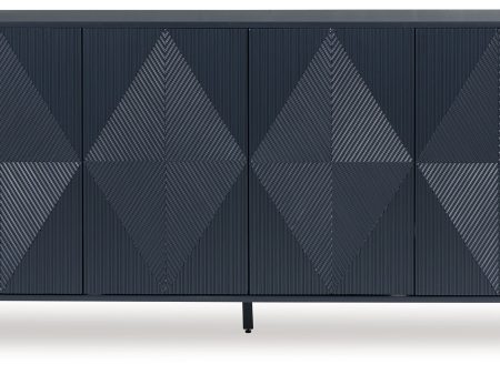 Loirwick Dark Blue Accent Cabinet Hot on Sale