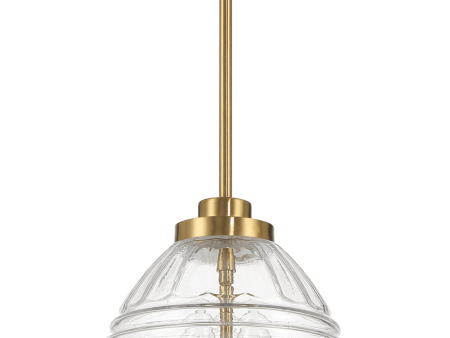 Ember Three Candle Lights Chain Pendant With Clear Glass - Satin Brass Online now