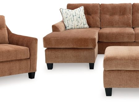 Amity Bay Sofa Chaise, Chair, and Ottoman in Clay For Sale