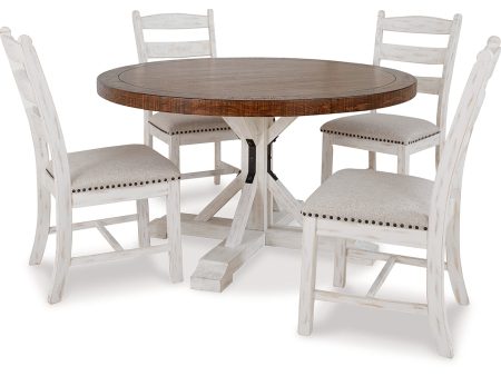 Valebeck Dining Table and 4 Chairs in Multi Fashion