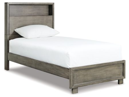 Arnett Gray Full Bookcase Bed Cheap