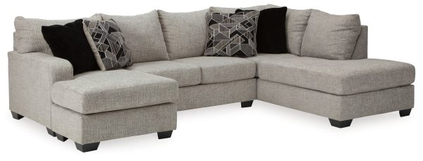 Megginson 2-Piece Sectional with Chair and Ottoman in Storm Sale