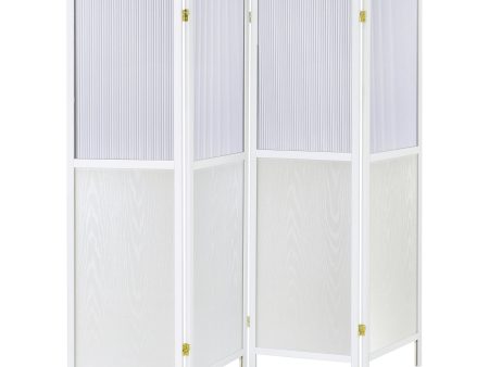 Mattison 4-Panel Room Divider Folding Shoji Screen White Discount