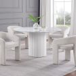 Acadia Round 53-inch Sintered Stone Top Dining Table White Supply