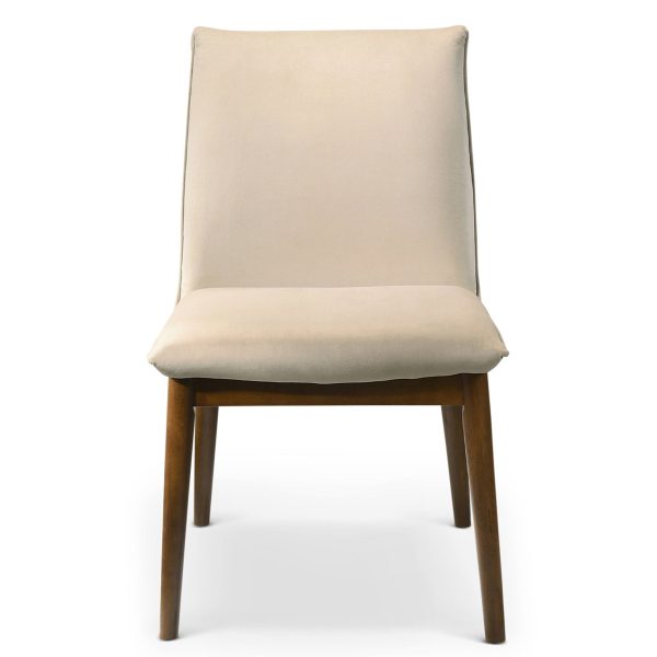 Monza Beige Velvet Dining Chair (Set Of 2) Online Sale