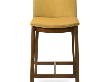 Shannon Counter Chair In Dark Yellow Velvet Fashion