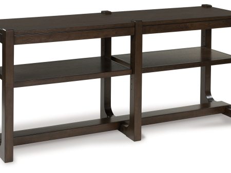 Breckington Dark Brown Sofa Table Cheap