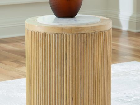 Camdill Light Brown White End Table Hot on Sale