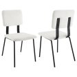 Calla Fabric Upholstered Dining Side Chair White (Set of 2) on Sale