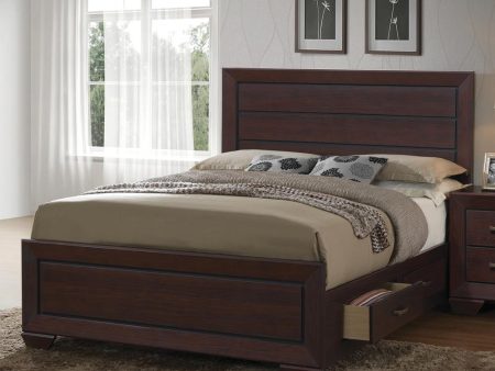 Kauffman California King Storage Bed Dark Cocoa Online Sale