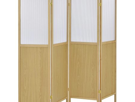 Mattison 4-Panel Room Divider Folding Shoji Screen Natural Cheap